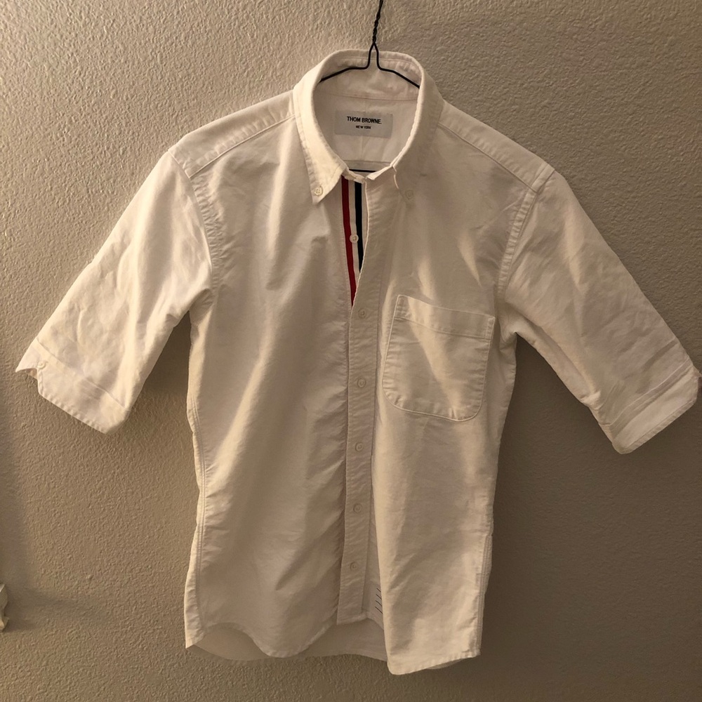 Thom Browne short sleeve shirt.